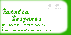 natalia meszaros business card