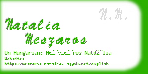 natalia meszaros business card